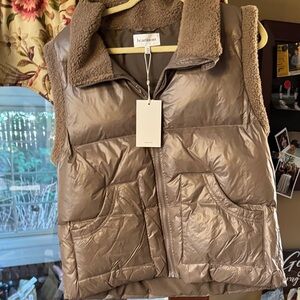 Heartloom Brown Puffer Vest